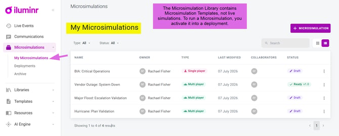 Mcrosimulation Library